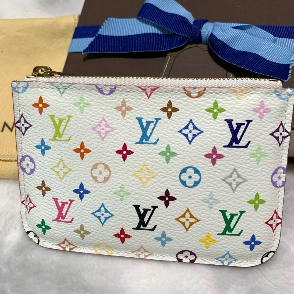 Louis Vuitton Multicolor Blanc Key Pouch